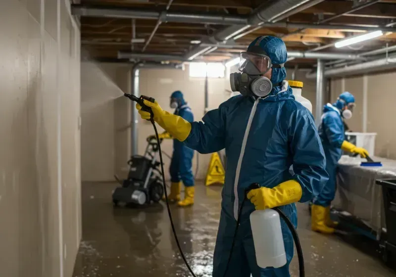 Basement Sanitization and Antimicrobial Treatment process in Centerville, IN