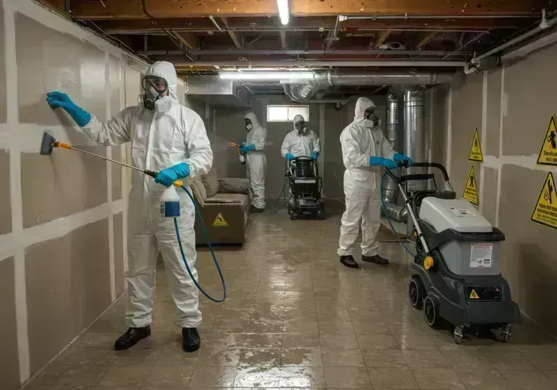 Basement Moisture Removal and Structural Drying process in Centerville, IN